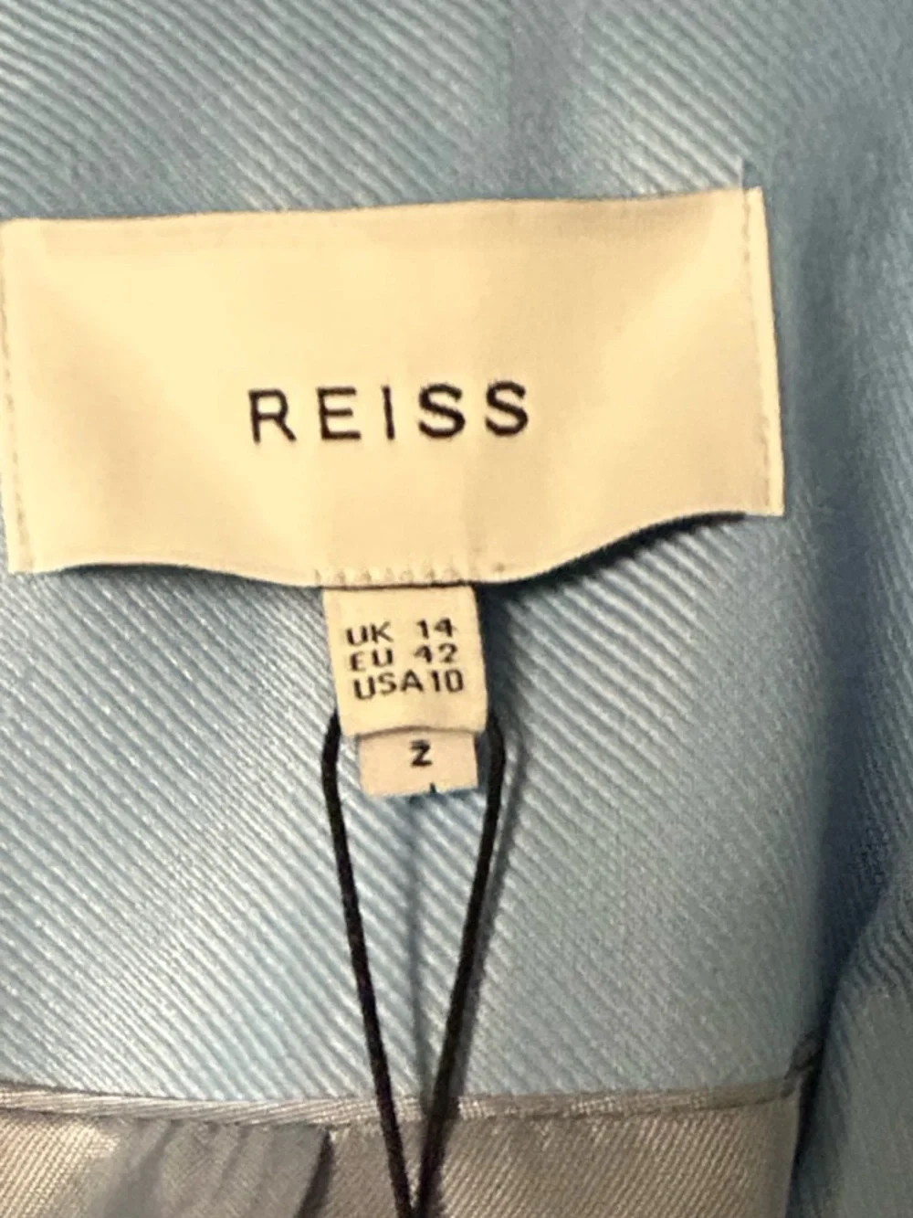 Reiss Light Blue Double-Breasted Suit Blazer - Picture 2 of 3